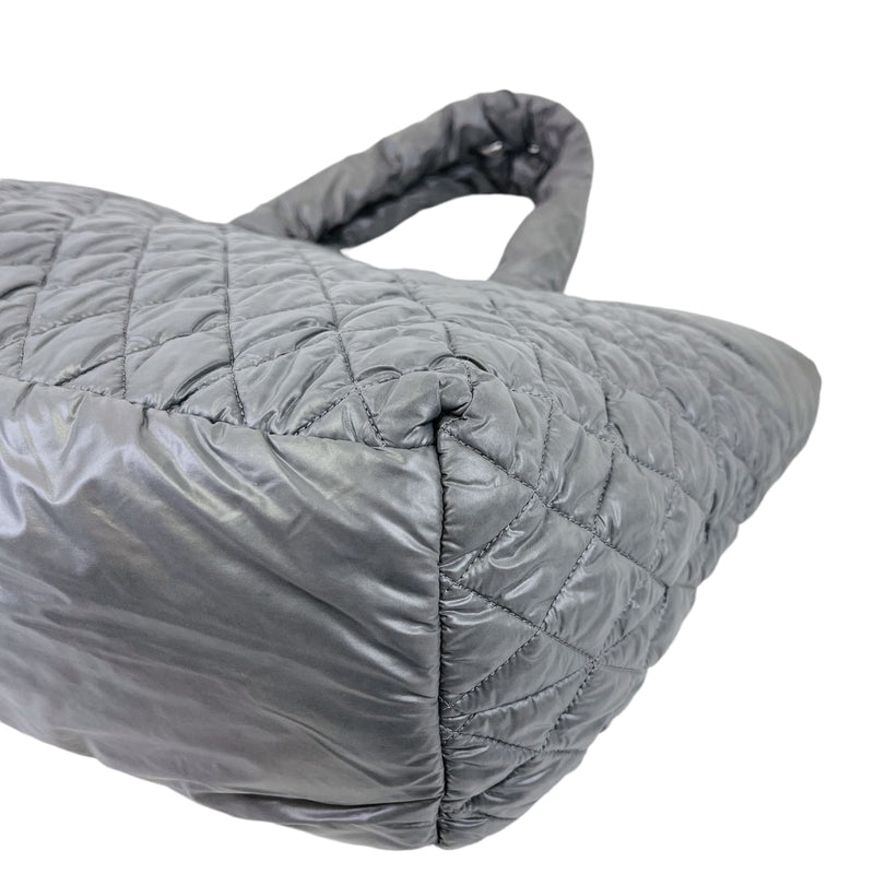 Large Cocoon Coco Quilted Nylon Grey SHW