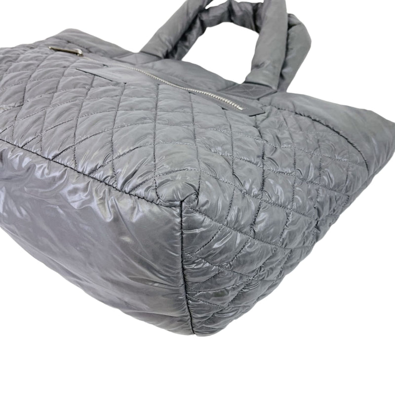 Large Cocoon Coco Quilted Nylon Grey SHW