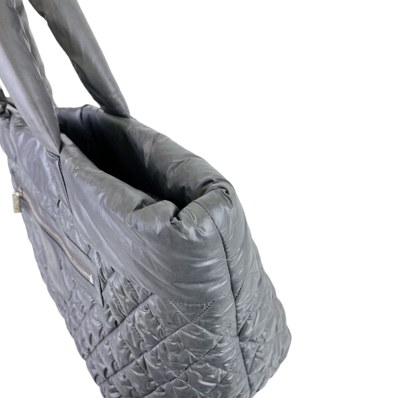 Large Cocoon Coco Quilted Nylon Grey SHW