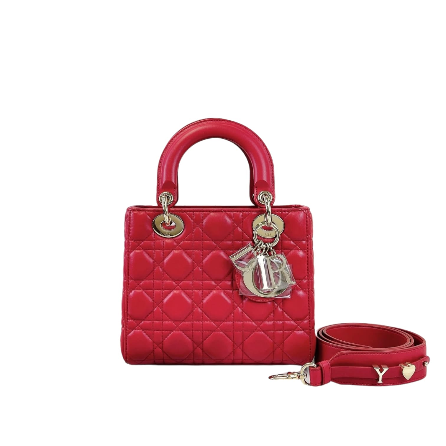 Small My Lady Dior Lambskin Red GHW  Bag Religion