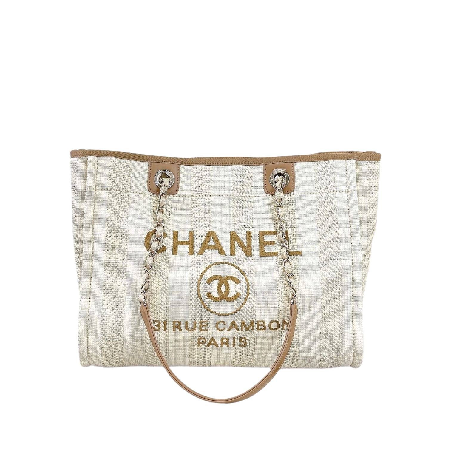 Chanel Canvas Deauville Medium Tote (SHF-6z6SKD) – LuxeDH