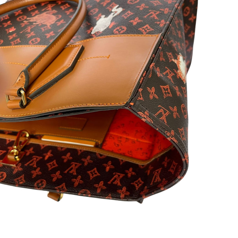 Louis Vuitton Catogram Coated Canvas City Steamer Cabas XXL Gold