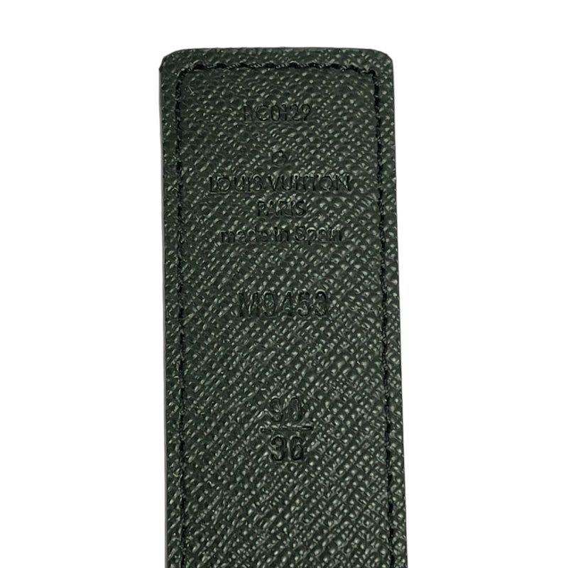 Louis Vuitton Navy Blue/Grey Leather LV Initials Reversible Belt