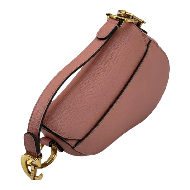 Mini Saddle Bag with Strap Rani Pink Smooth Calfskin