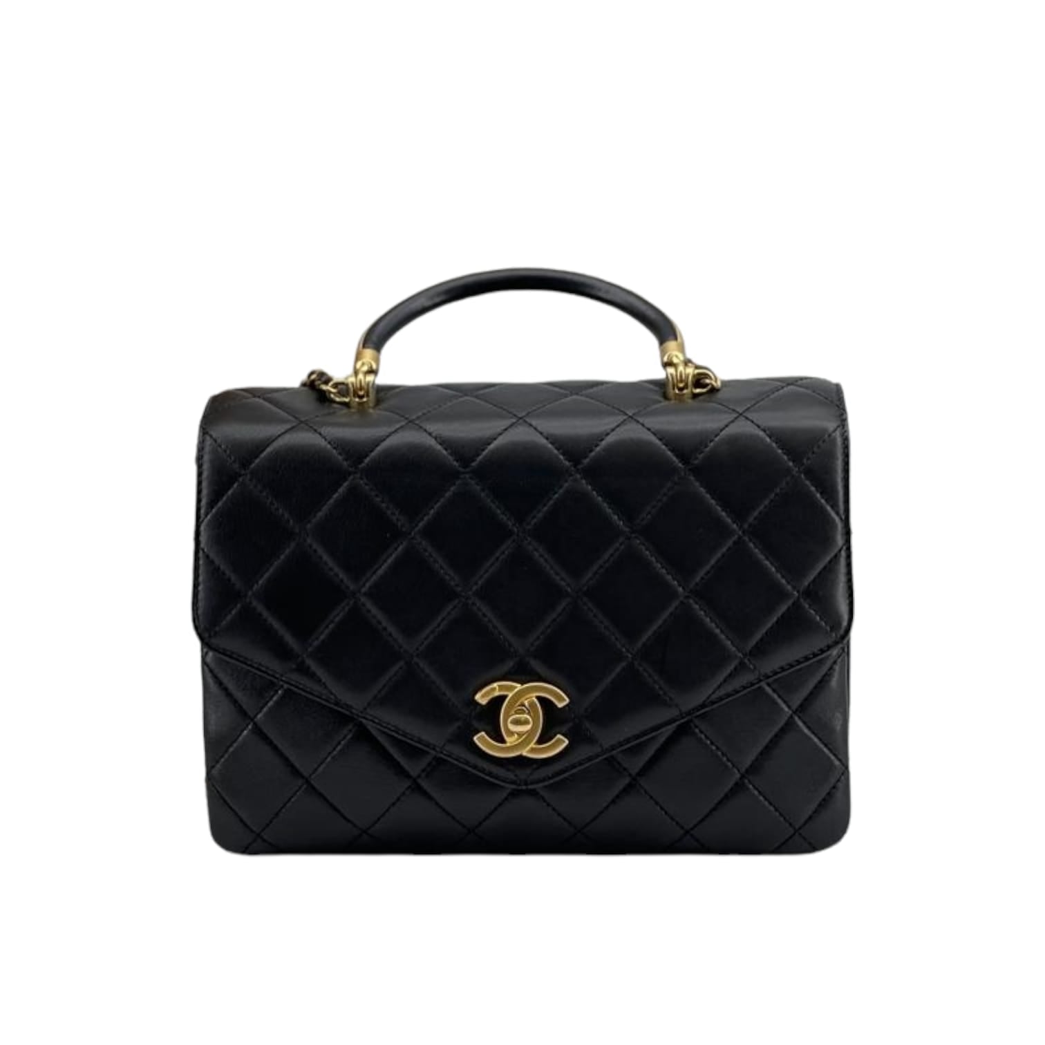 Chanel gold top handle bag sale