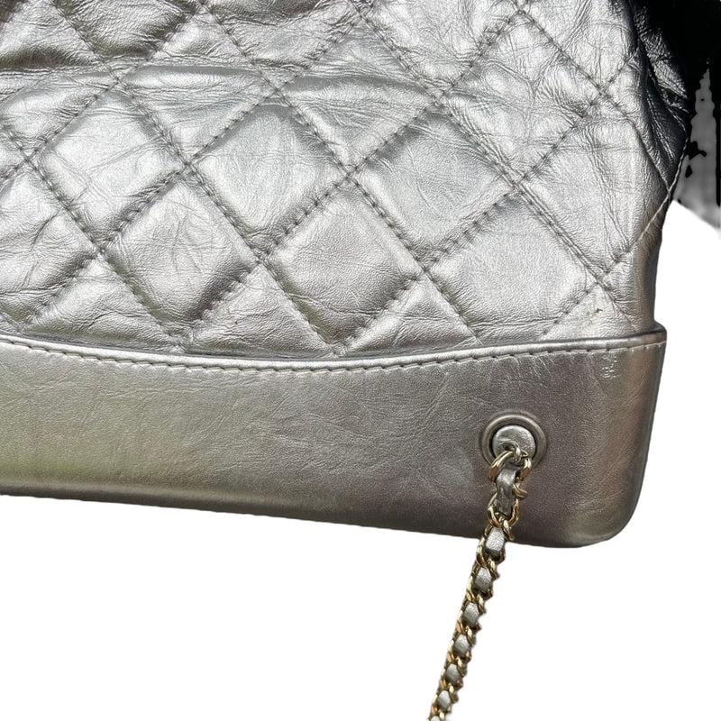 Chanel Gabrielle Clutch With Chain Aged Calfskin Navy Black Mixed