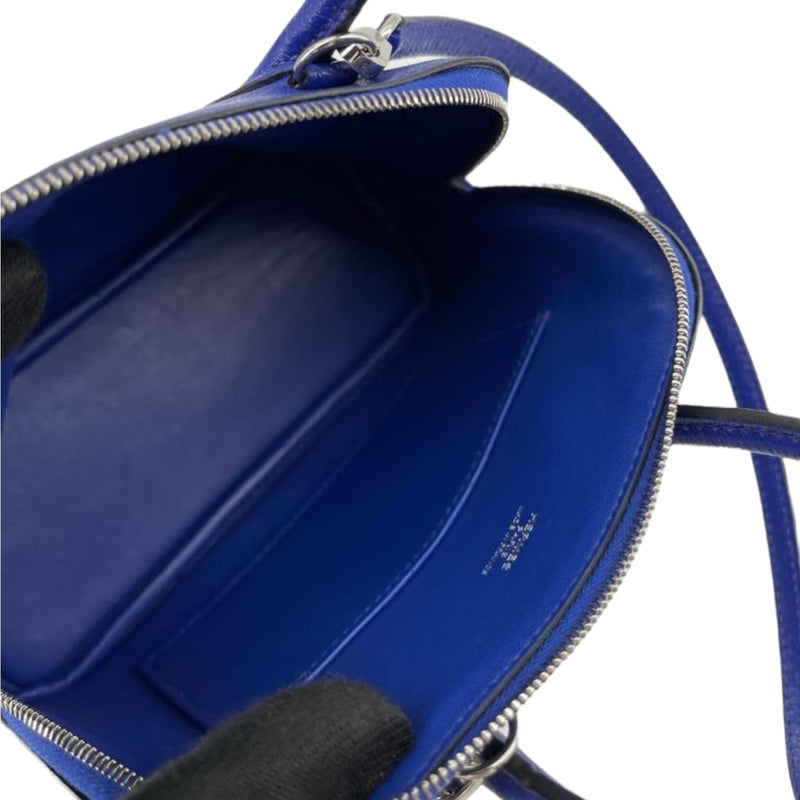 Hermes Mini Bolide Bag Blue Electric Chevre Palladium Hardware