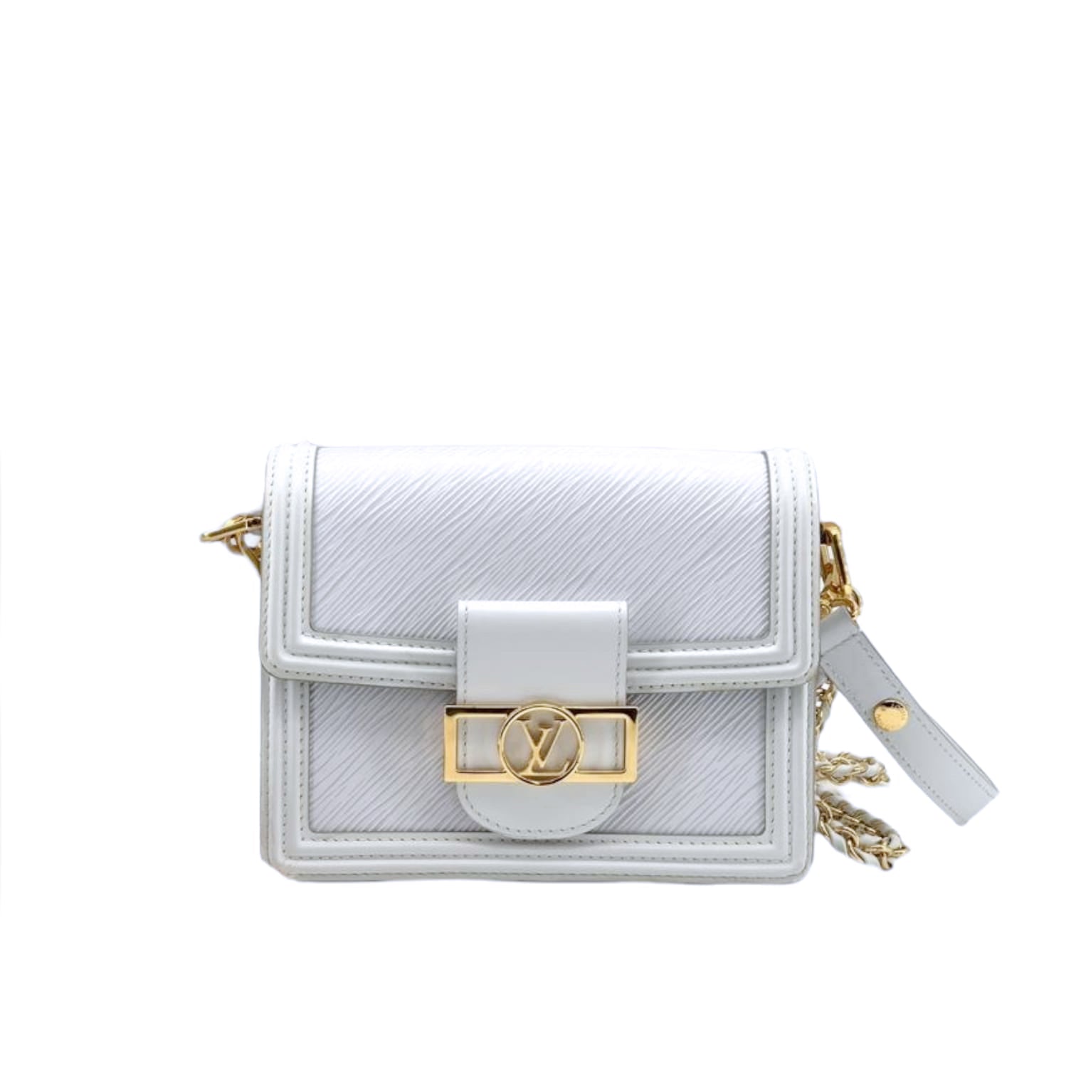 Dauphine leather handbag Louis Vuitton White in Leather - 31319665