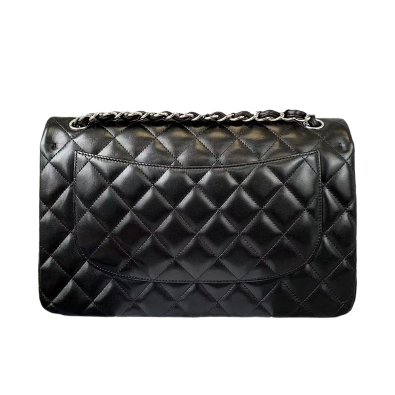 Jumbo Classic Double Flap Lambskin Black SHW