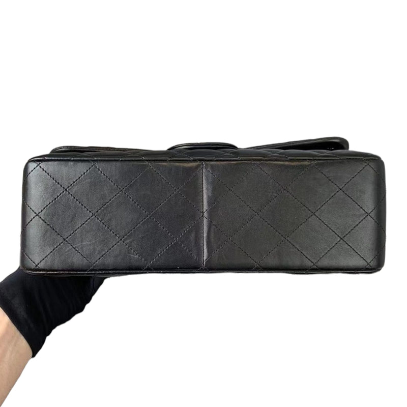 Jumbo Classic Double Flap Lambskin Black SHW