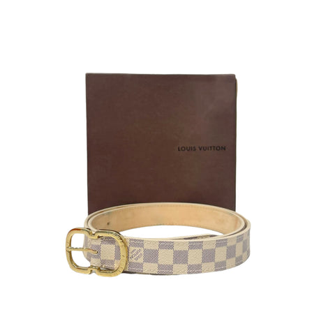 Louis Vuitton Initiales 25MM Damier Azur Pattern Belt Kit - Neutrals Belts,  Accessories - LOU790416