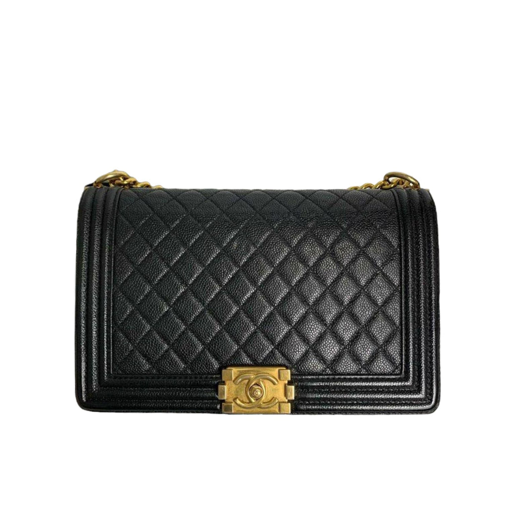 Large Le Boy Quilted Caviar Black GHW