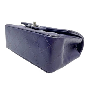 Mini Rectangle Classic Flap Lambskin Purple SHW