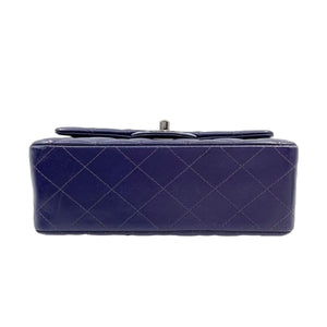 Mini Rectangle Classic Flap Lambskin Purple SHW