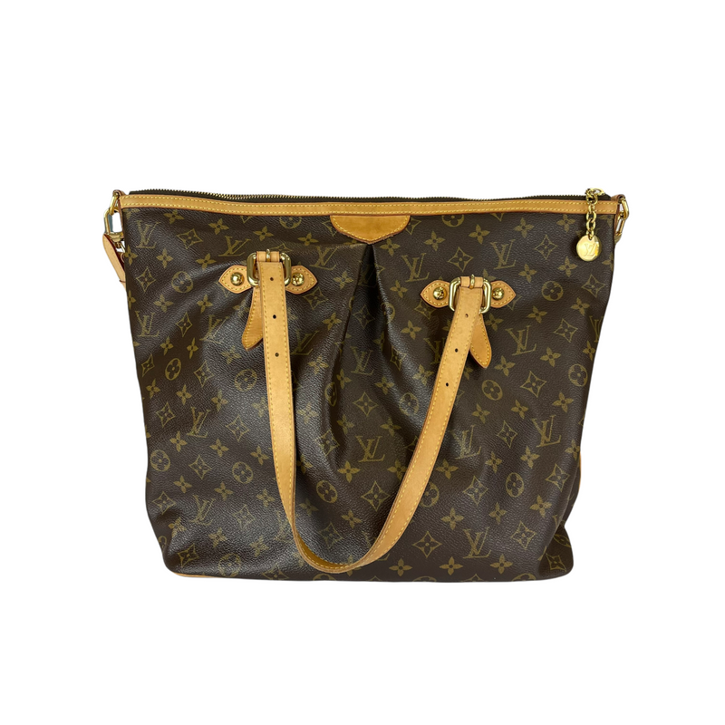 Louis Vuitton Tote Palermo Monogram GM Brown (With Strap) in Coated Canvas  with Brass - US