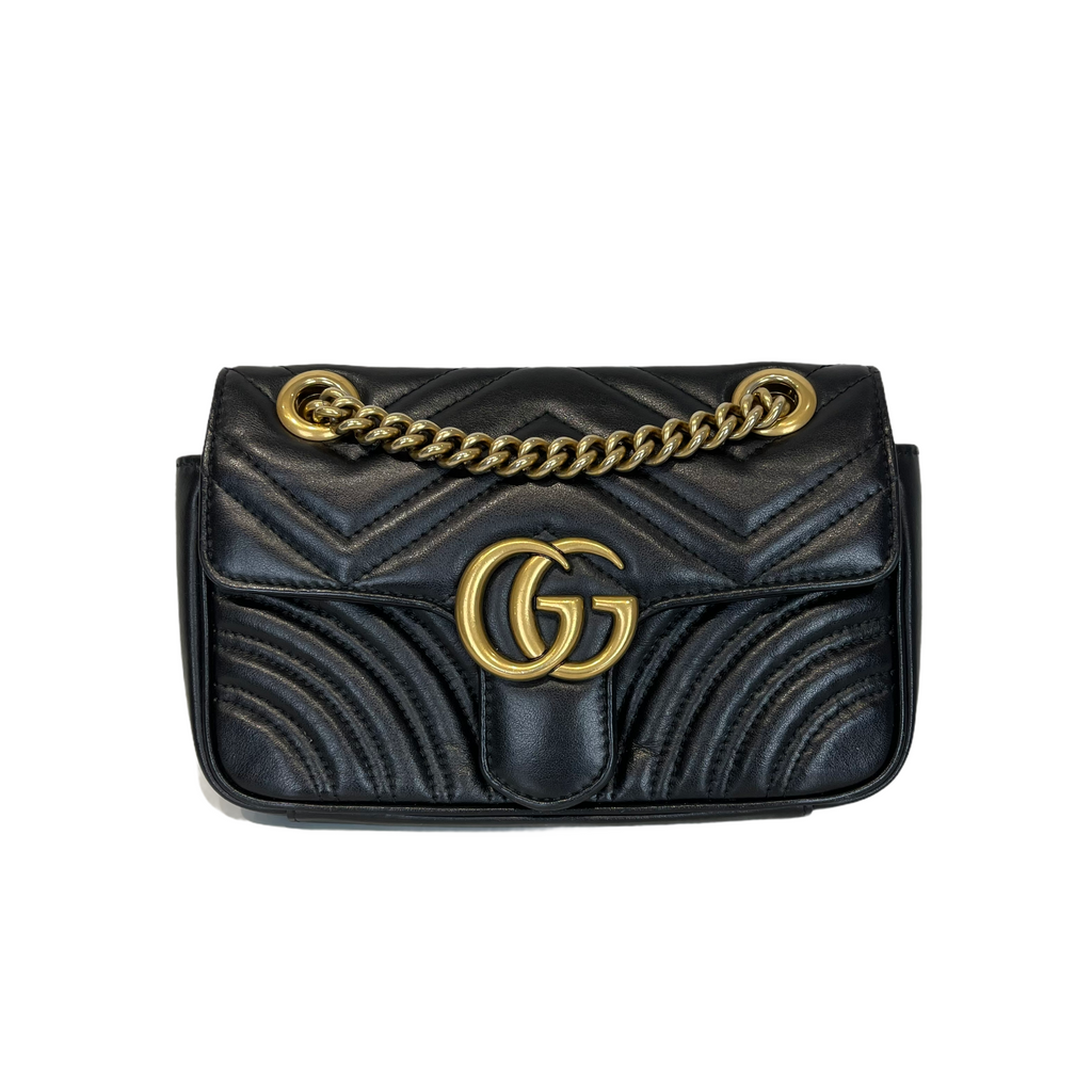 GG Marmont Mini Matelassé Black