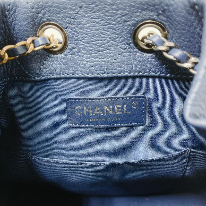 Gabrielle leather backpack Chanel Blue in Leather - 36118647