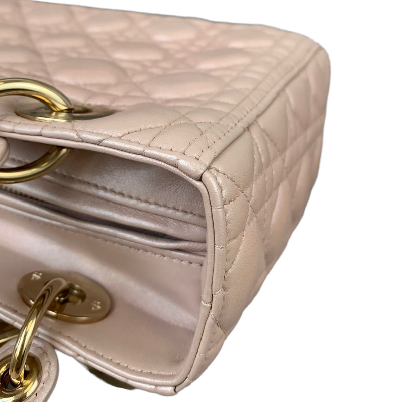 Lady Dior Medium Lambskin Light Pink GHW