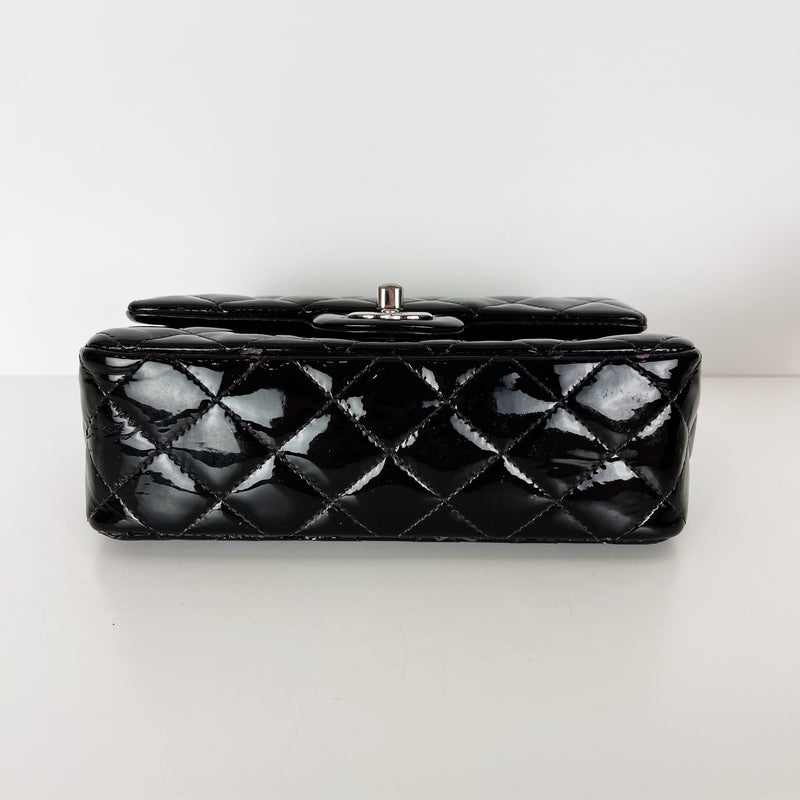 Classic Patent Mini Rectangle Black SHW