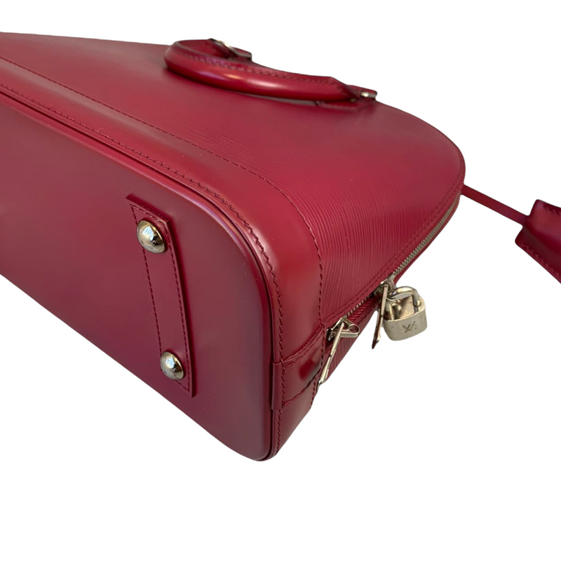 Alma leather handbag Louis Vuitton Purple in Leather - 31346937