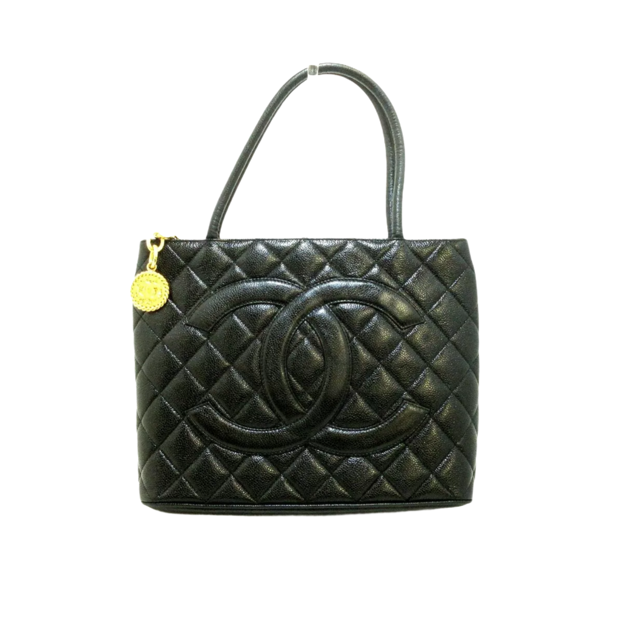 Chanel Medallion Caviar Leather 2024 Tote Bag