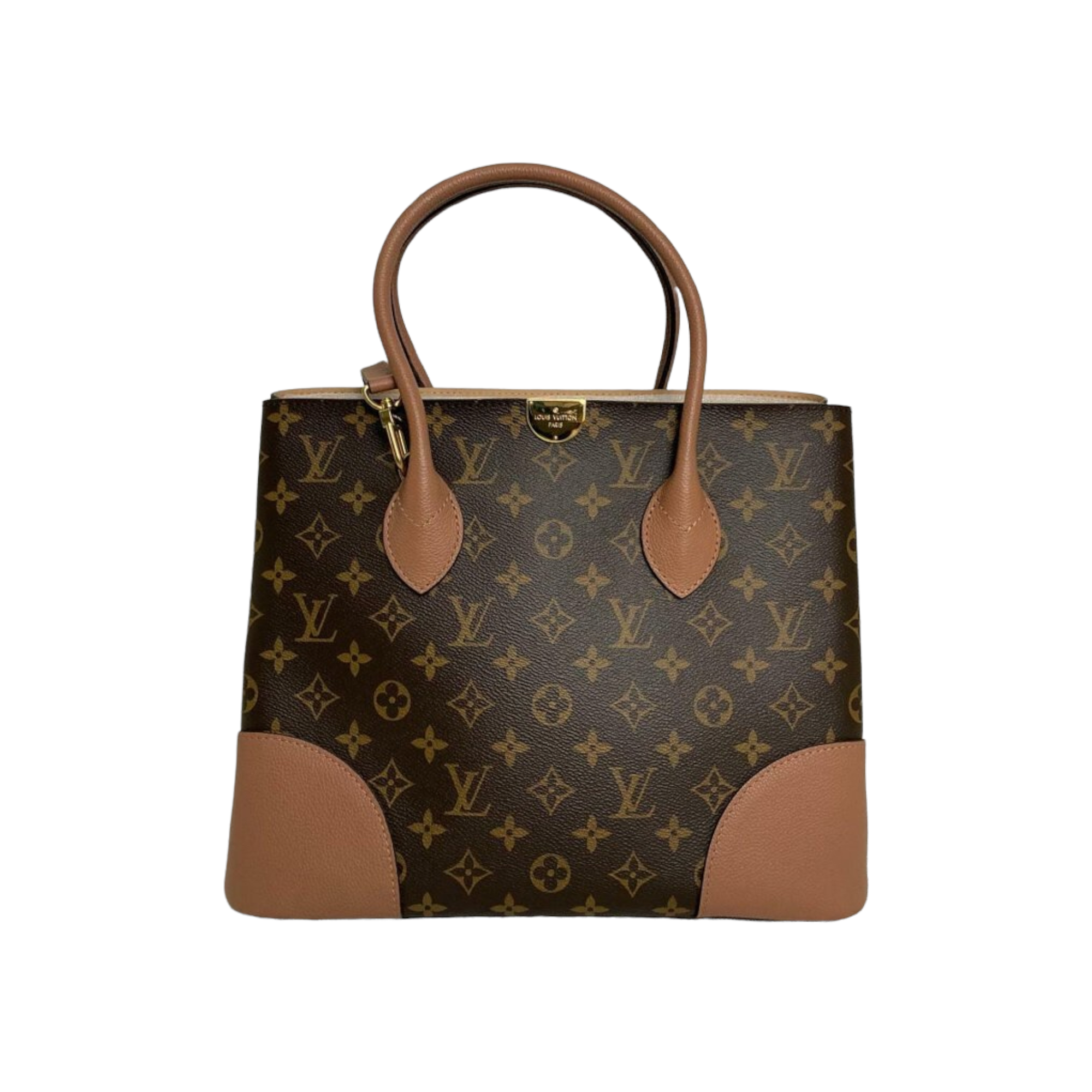 Louis Vuitton Flandrin Triple Compartment Satchel Monogram Brown Black