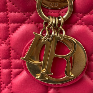 Medium Lady Dior Lambskin Pink GHW