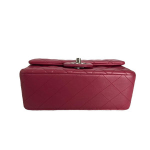 Mini Rectangle Lambskin Red SHW