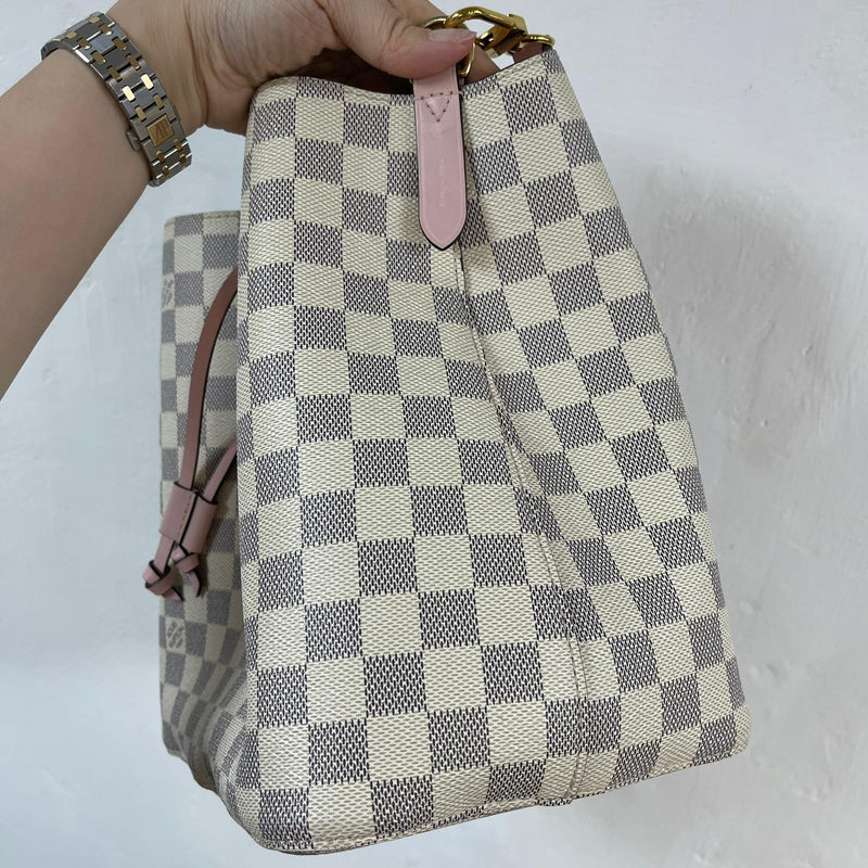 Louis Vuitton Neonoe BB Damier Azur/Pink in Coated Canvas/Leather with  Gold-tone - US