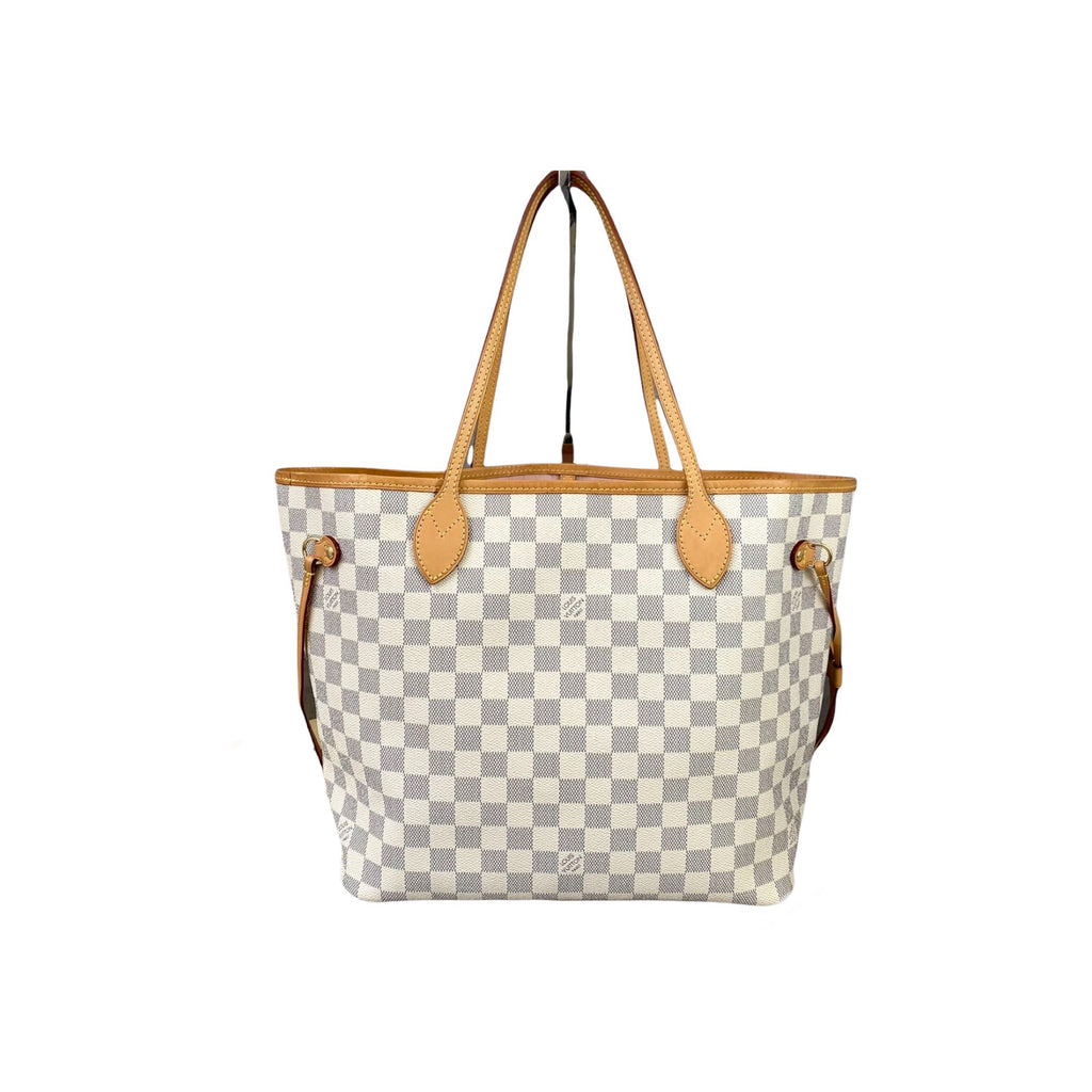 Damier Azur Neverfull MM White GHW