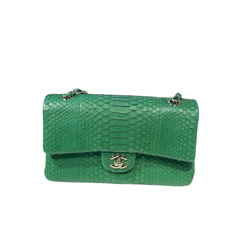 Chanel 23C Green Caviar Small Classic Flap with Champagne Gold Hardware   YouTube