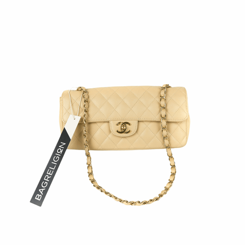 Chanel east west online flap caviar