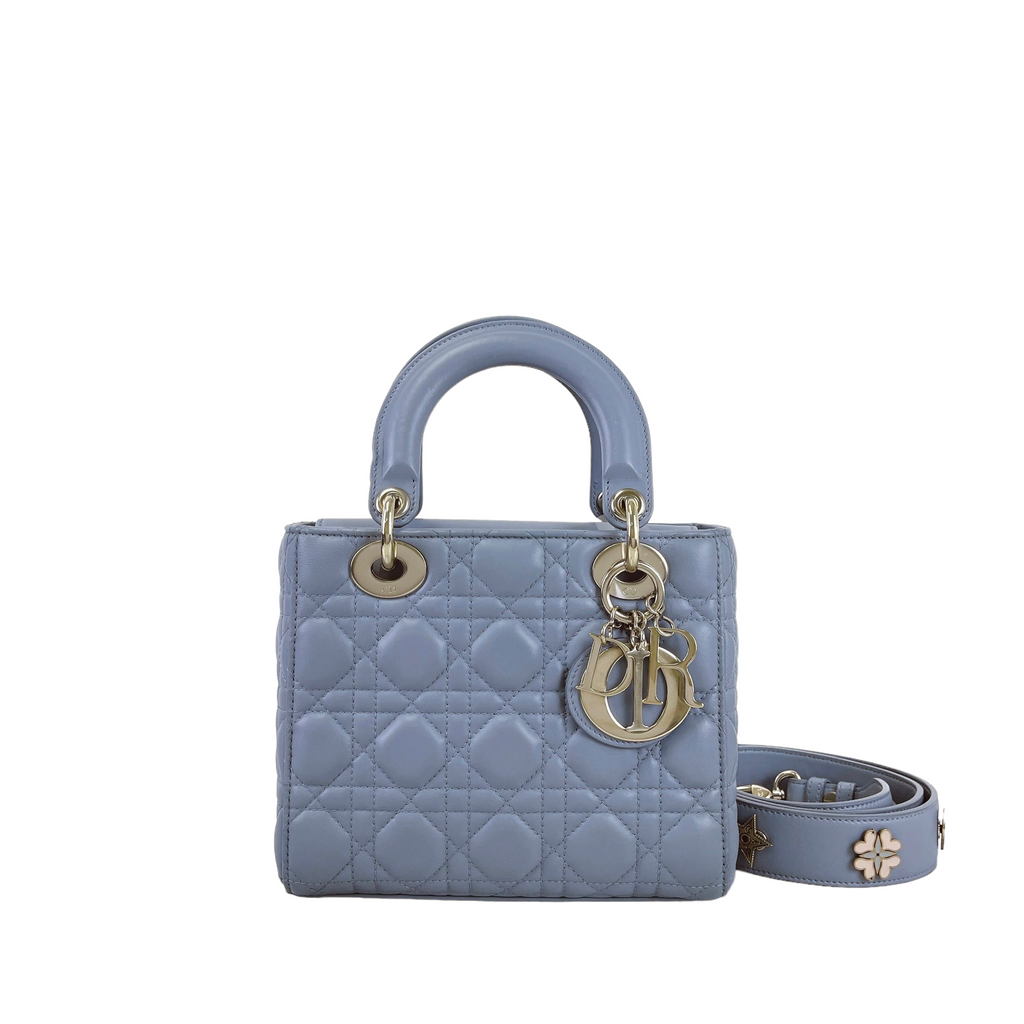 My Lady Dior Lambskin Small Blue GHW