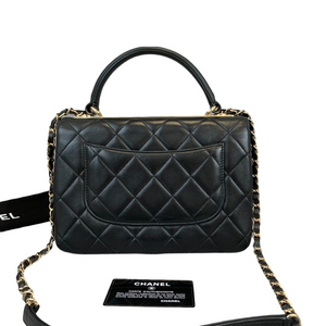 Small Trendy CC Flap Lambskin Black GHW