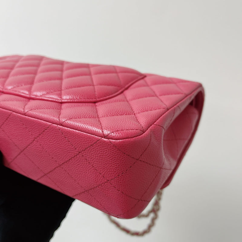 Classic Double Flap Medium Caviar Pink GHW