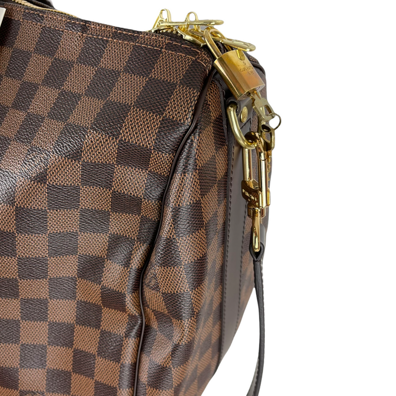 Louis Vuitton, Bags, Louisvuittonduomo Hobo Damier Ebene One Shoulder Bag  Pvc Leather Brown