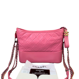 Gabrielle Hobo Calfskin Medium Pink