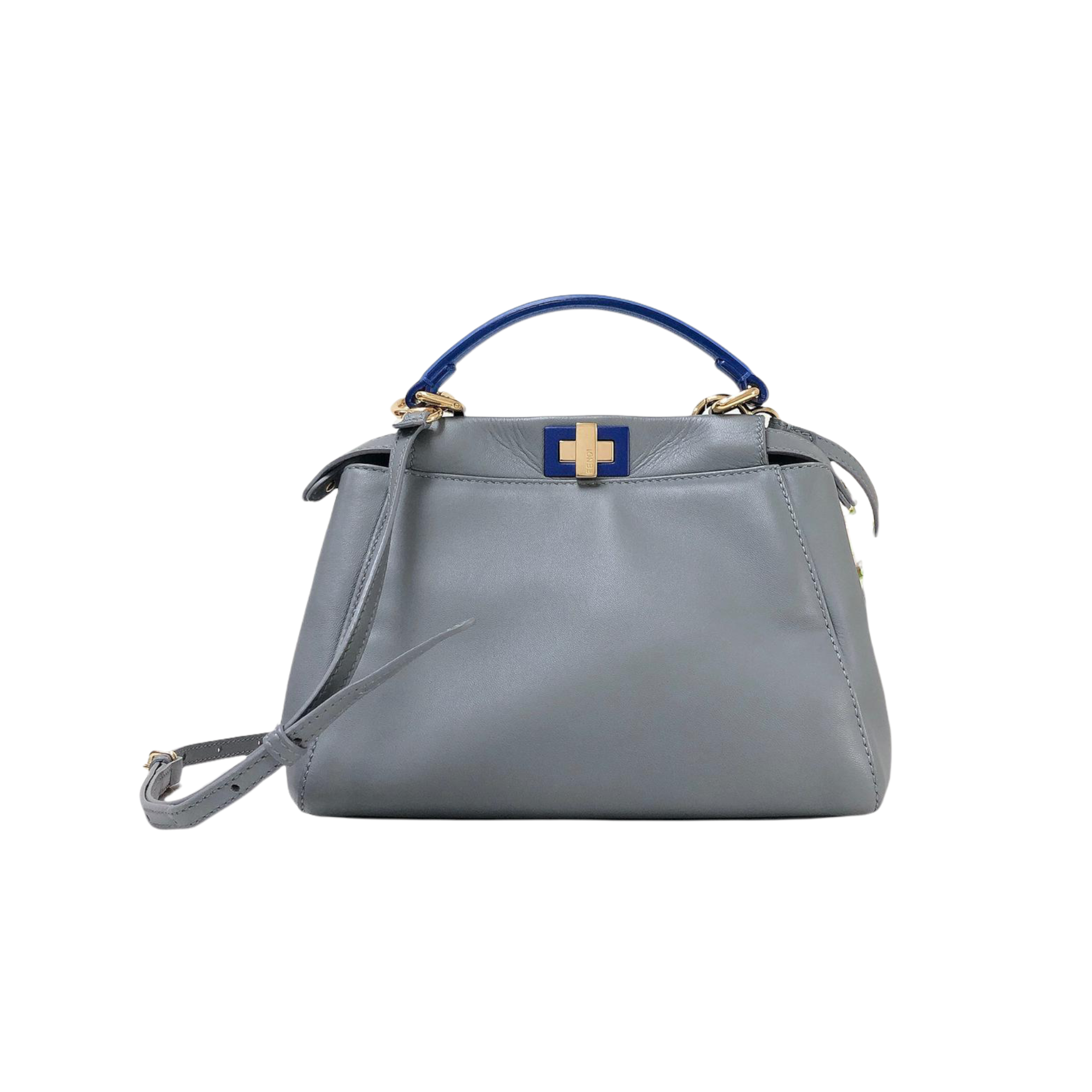 Peekaboo Mini Leather Grey Blue GHW