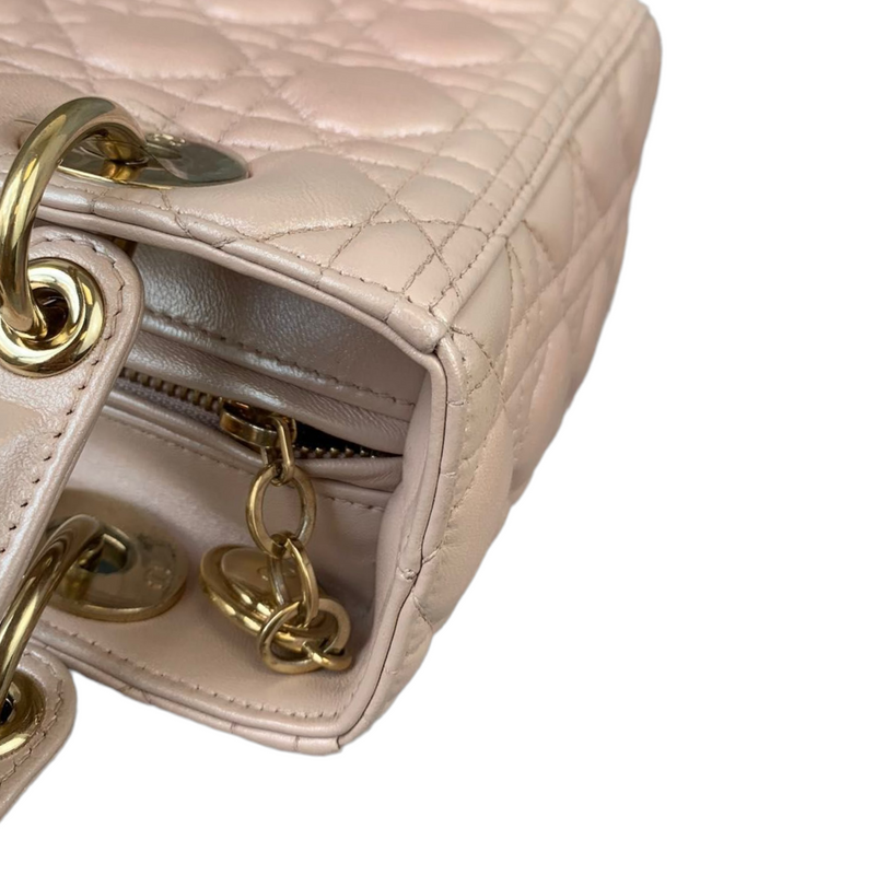 Lady Dior Medium Lambskin Light Pink GHW