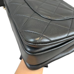 Small Trendy CC Flap Lambskin Black GHW