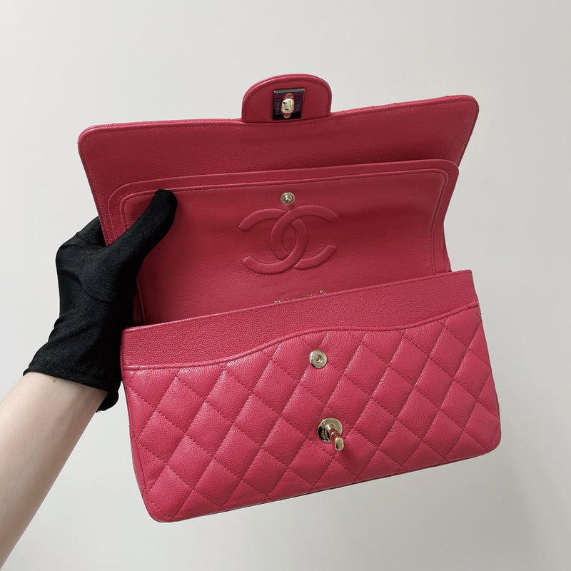 Classic Double Flap Medium Caviar Pink GHW