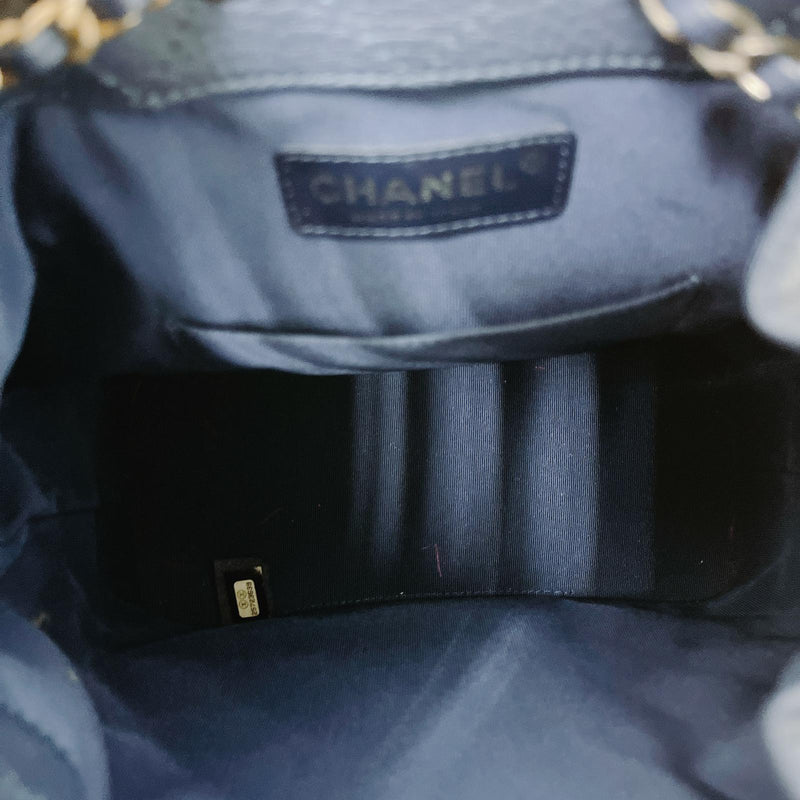 Gabrielle leather backpack Chanel Blue in Leather - 32252464