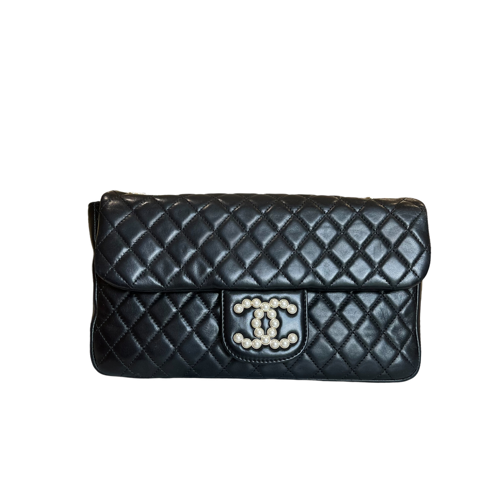 Westminster Flap Lambskin Black Pearl Strap