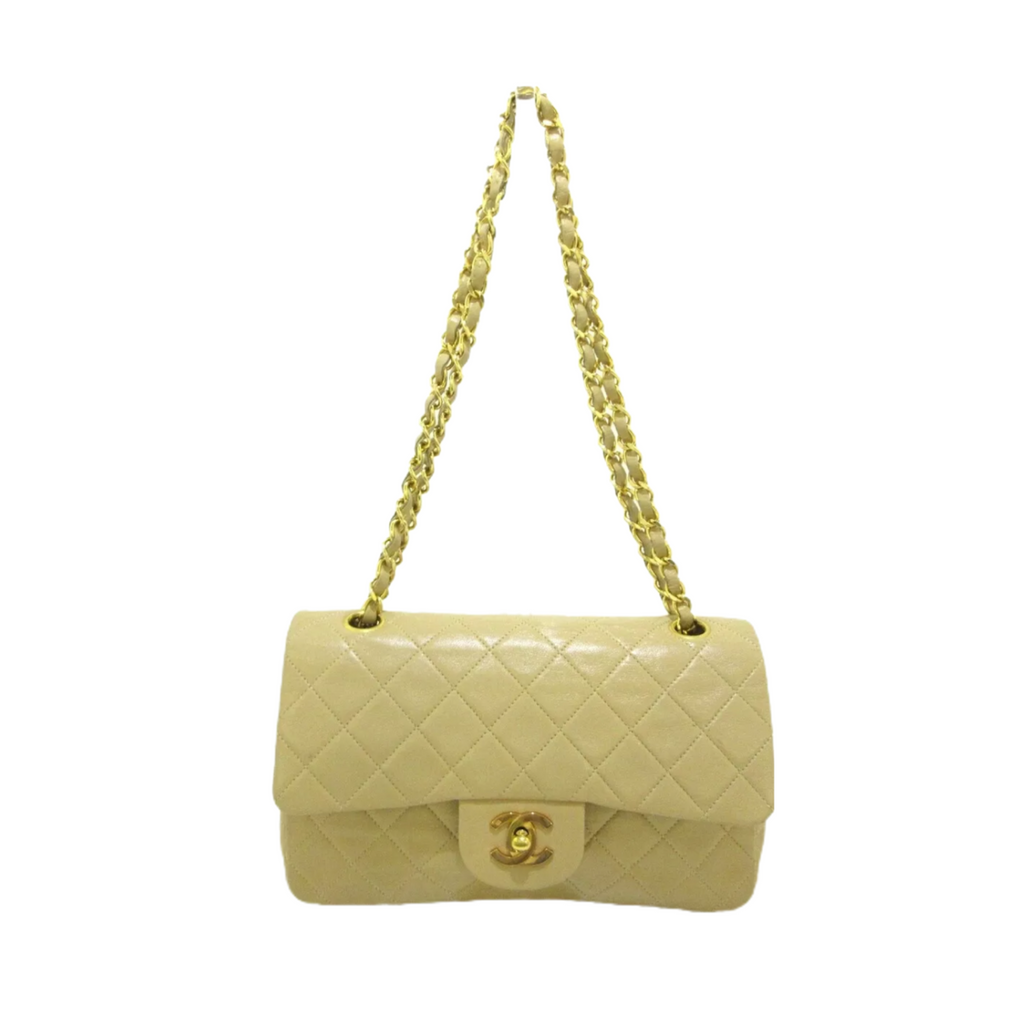 Classic Flap Small Lambskin Beige GHW