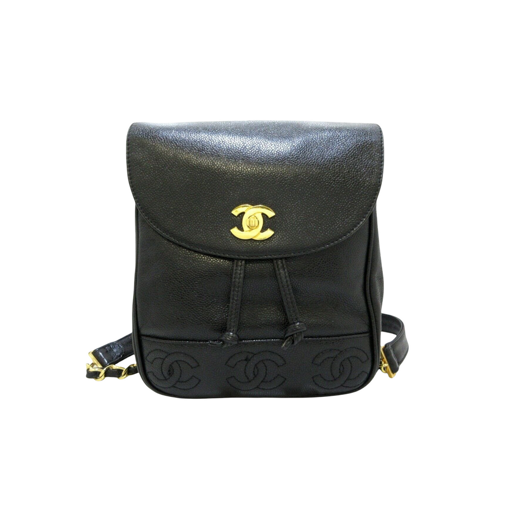 Vintage CC Backpack Caviar Black GHW