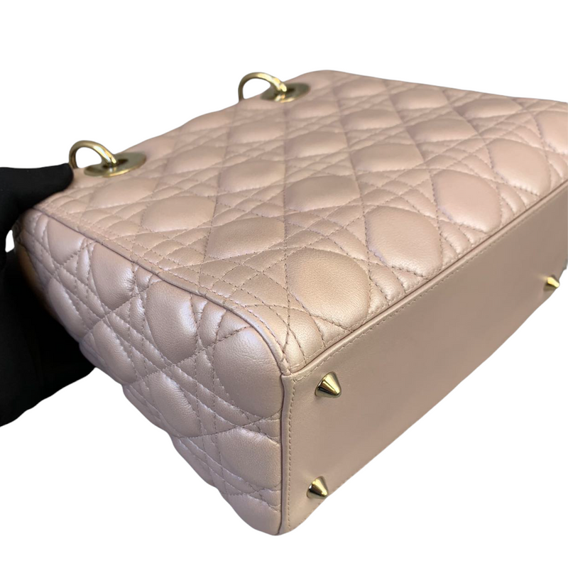 Lady Dior Medium Lambskin Light Pink GHW