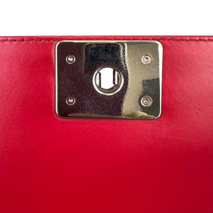 Le Boy Bag Red Perforated Lambskin SHW