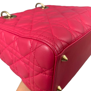 Medium Lady Dior Lambskin Pink GHW