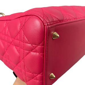 Medium Lady Dior Lambskin Pink GHW