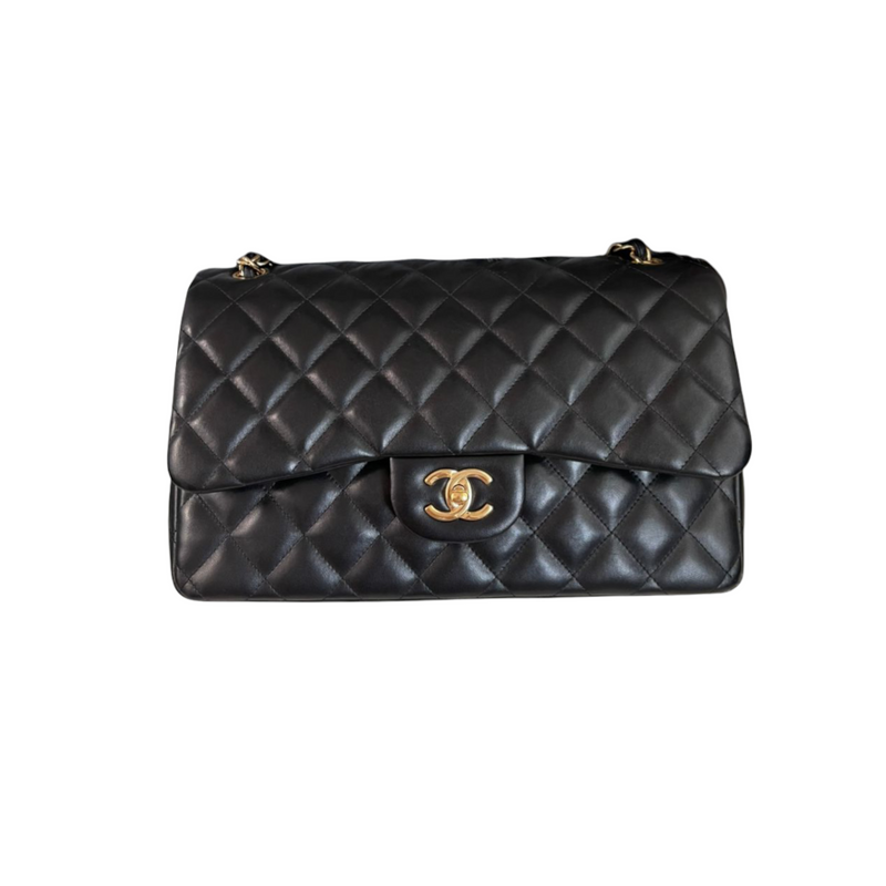 Classic Flap Jumbo Lambskin Black GHW